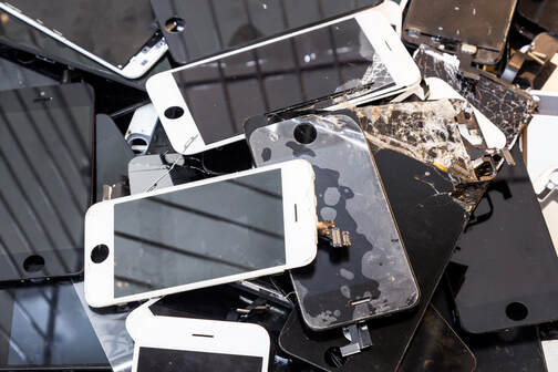 Broken phone screens